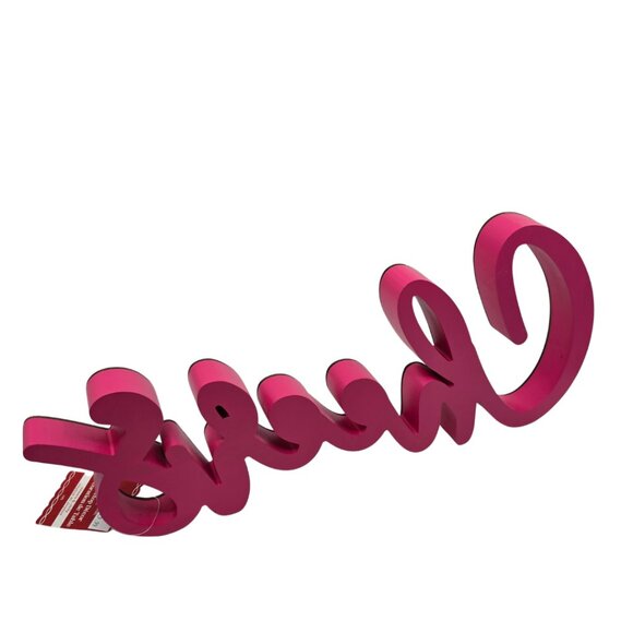 Ashland Hot Vibrant Pink Script "Cheers" Tabletop Sign NWT - Picture 5 of 5